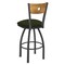 Holland Bar Stool Co 25" Swivel Counter Stool, Pewter Finish, Med Back, Canter Pine Seat 83025PWMedMplB010 - alternate 2